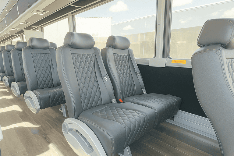 interior of Coach Bus Killeen charter bus